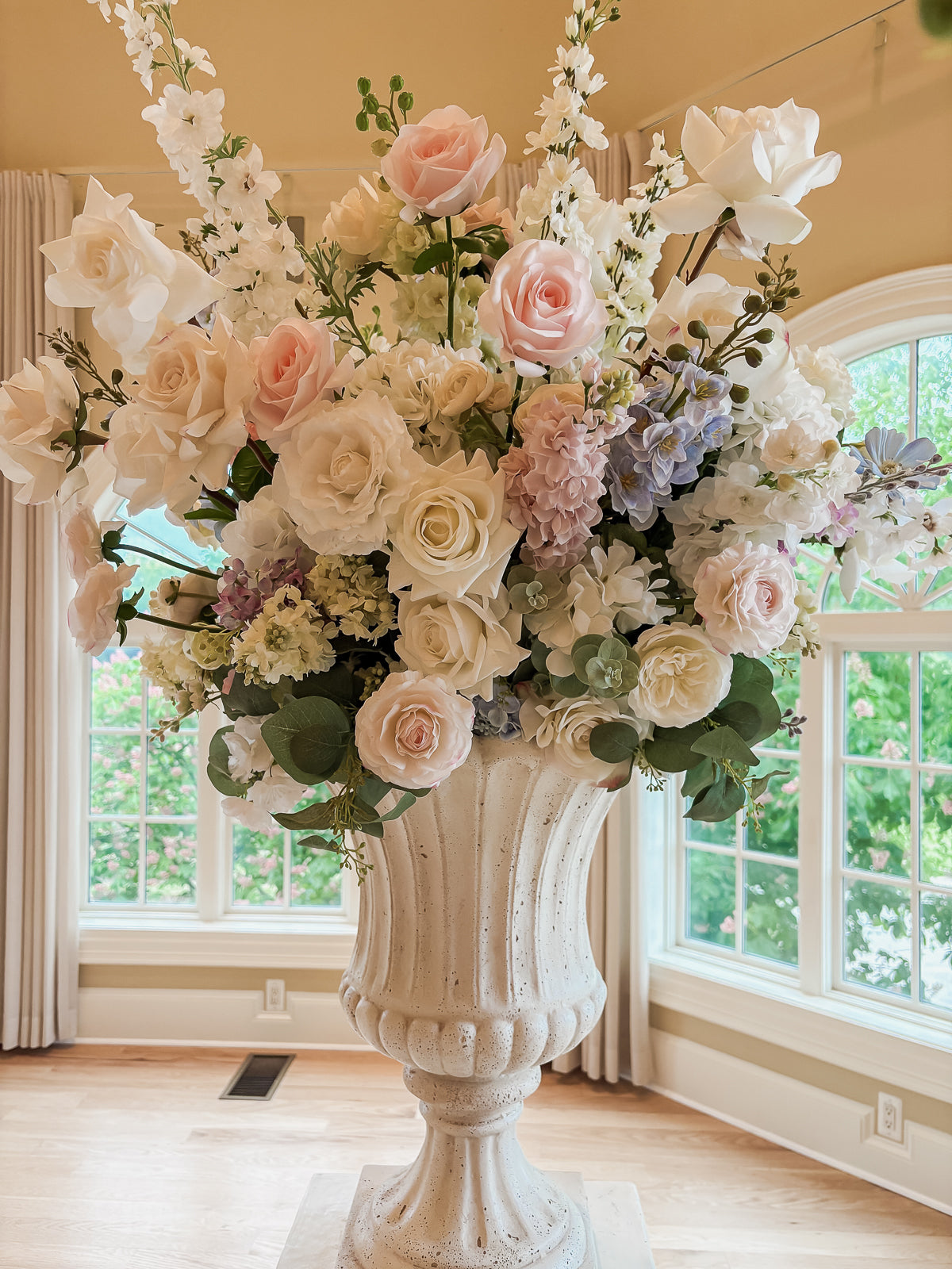 Bridgerton Large Floral Urns