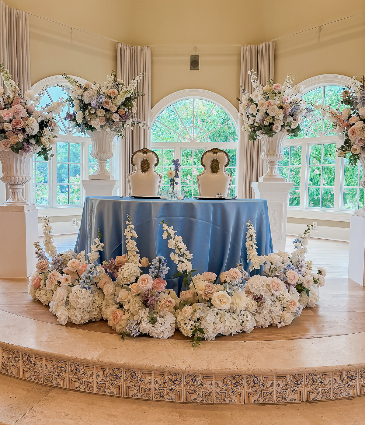 Bridgerton Large Floral Urns