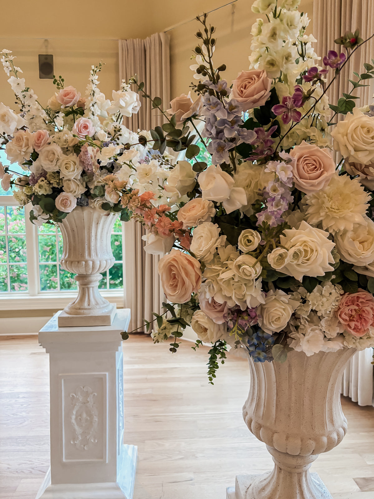 Bridgerton Large Floral Urns